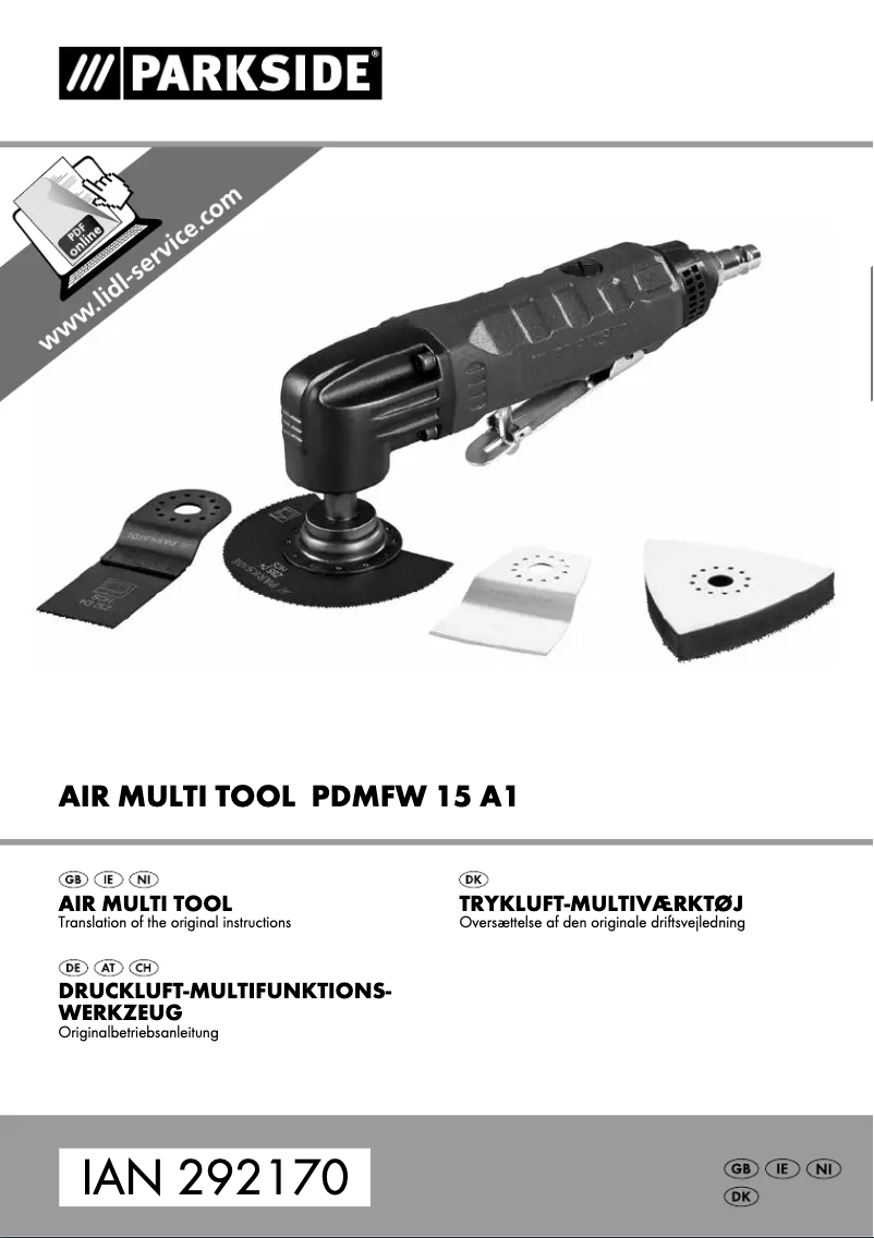 Imagen de la primera página del manual del dispositivo PDMFW 15 A1