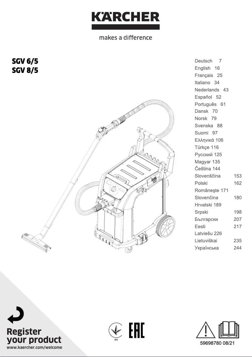 Página 1 del manual Manual de usuario Kärcher SGV 6/5
