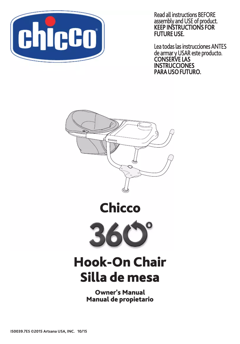Página 1 del manual Manual de usuario Chicco 360 Hook-On