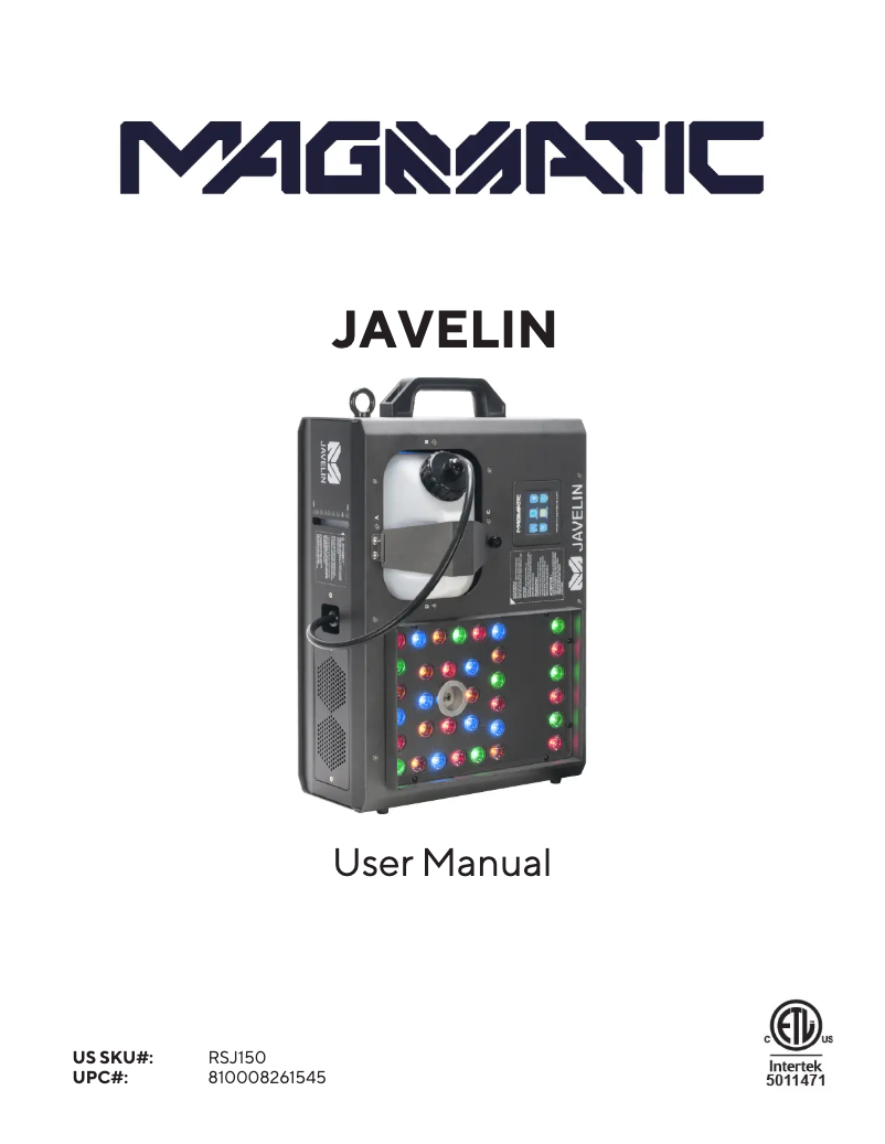 Imagen de la primera página del manual del dispositivo Javelin