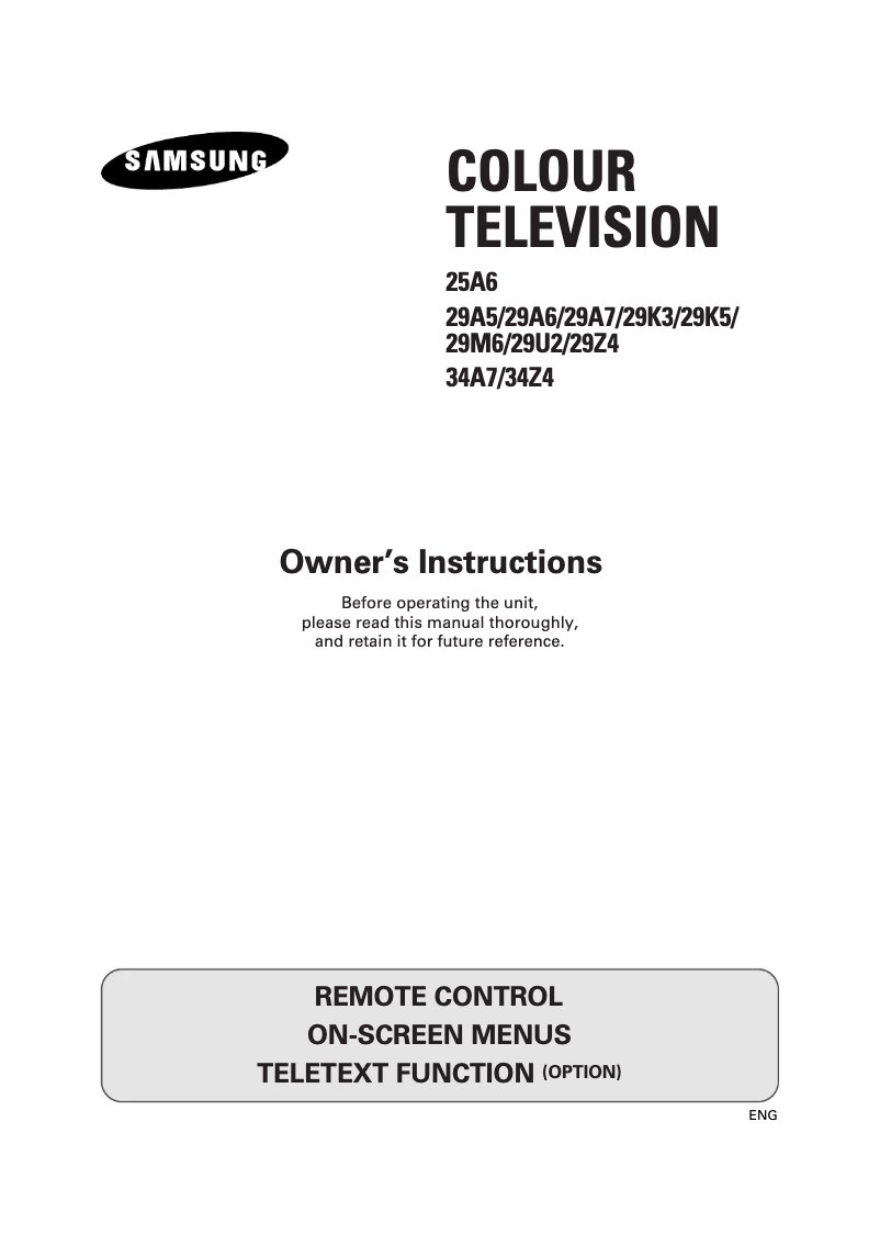 Imagen de la primera página del manual del dispositivo CS-29M6HT