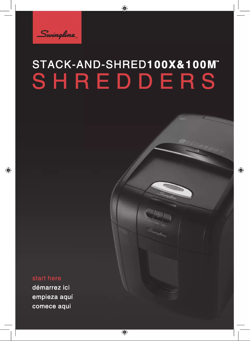Página nº 1 - Manual de usuario Swingline Stack-and-Shred 100X