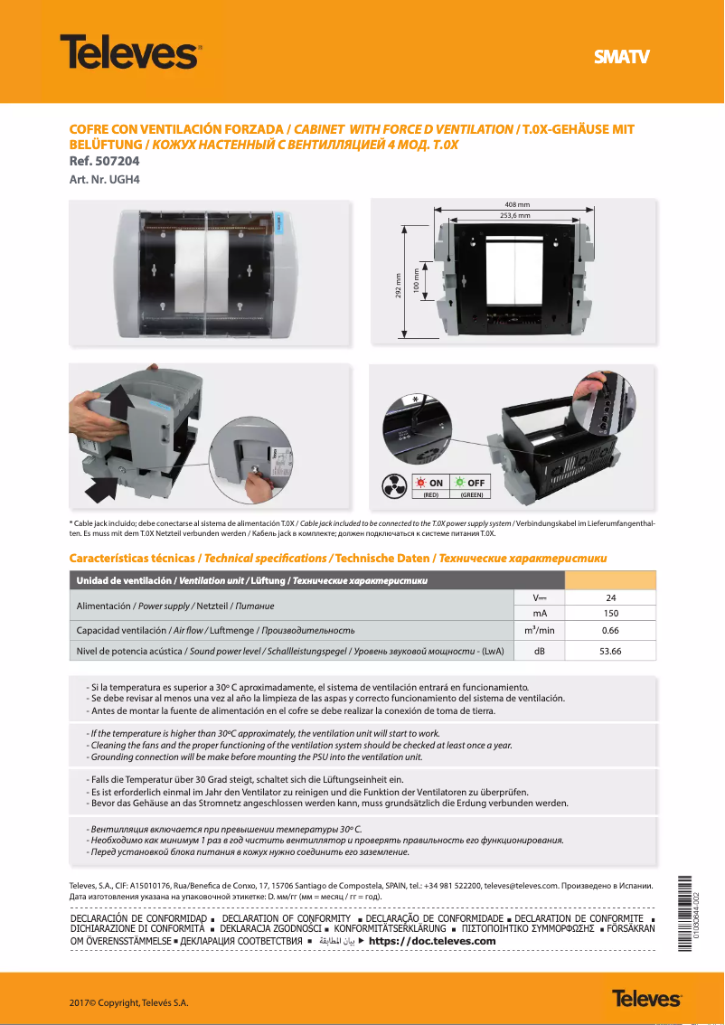 Imagen de la primera página del manual del dispositivo T.0X 507204