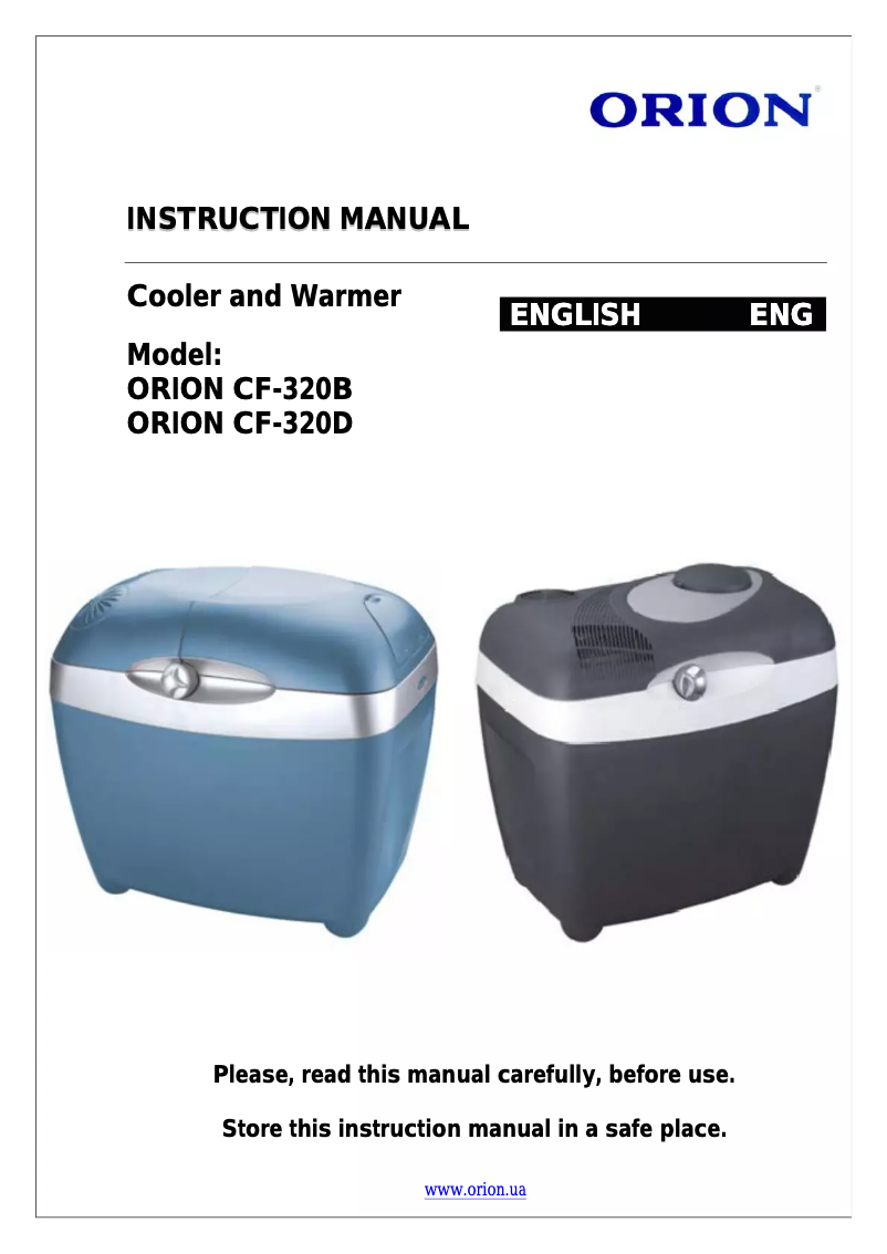 Página 1 del manual Manual de usuario Orion CF-320B