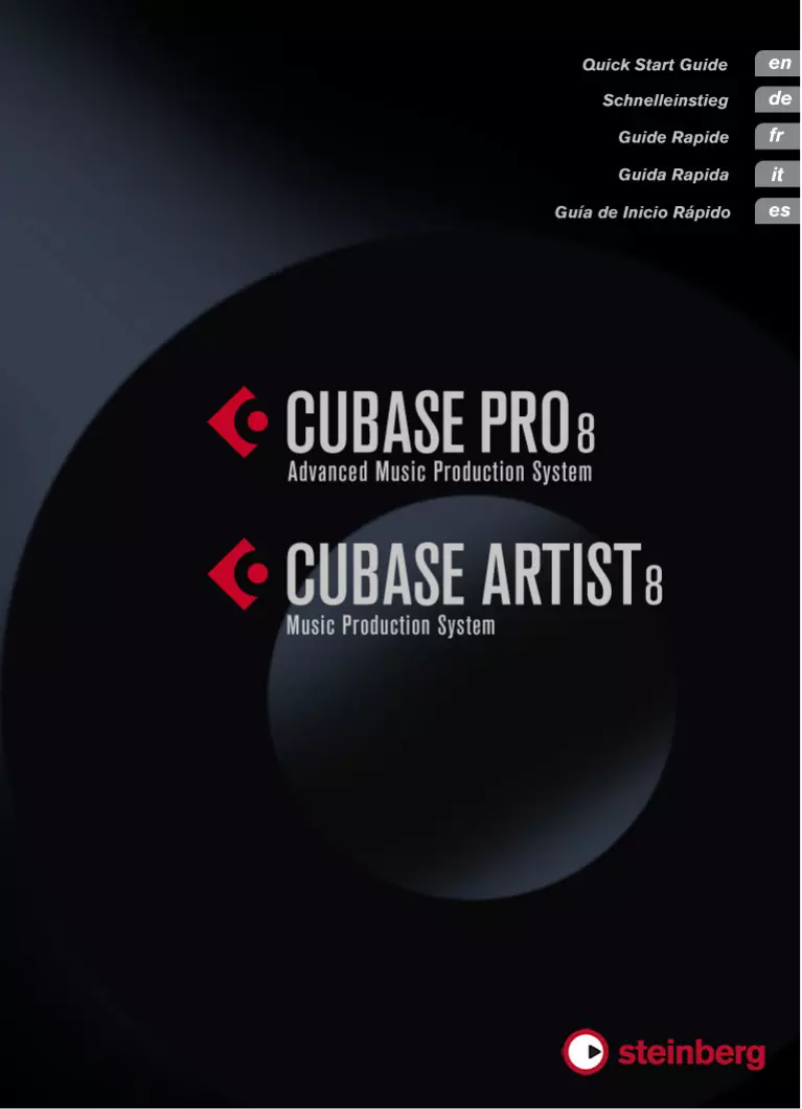 Imagen de la primera página del manual del dispositivo Cubase Pro 8