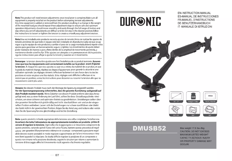 Página nº 1 - Manual de usuario Duronic DMUSB52