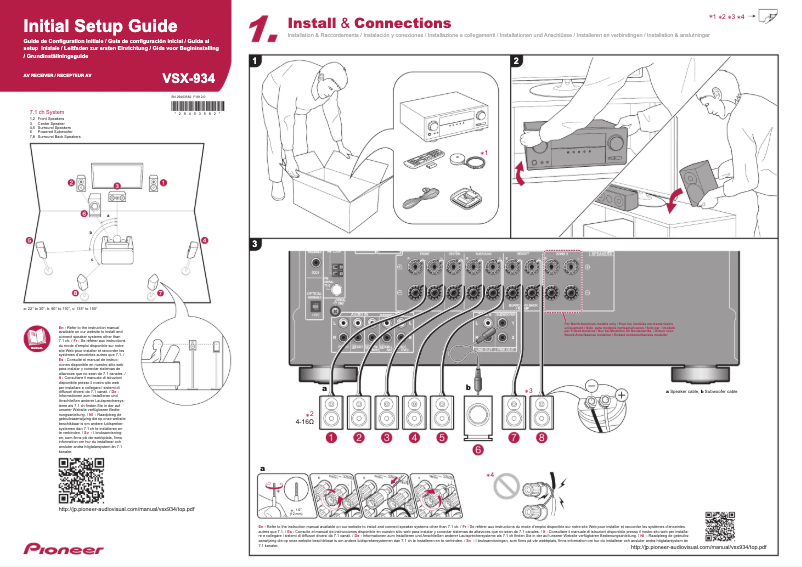 Imagen de la primera página del manual del dispositivo VSX-934