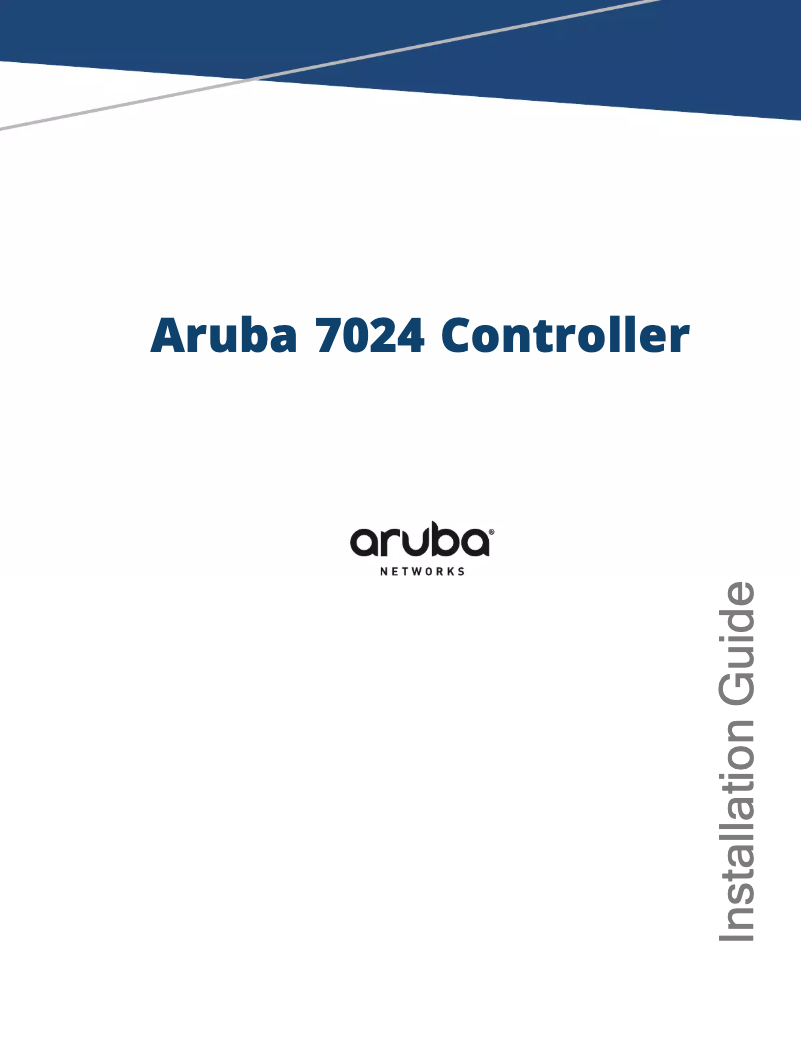 Página 1 del manual Manual de usuario Aruba 7024