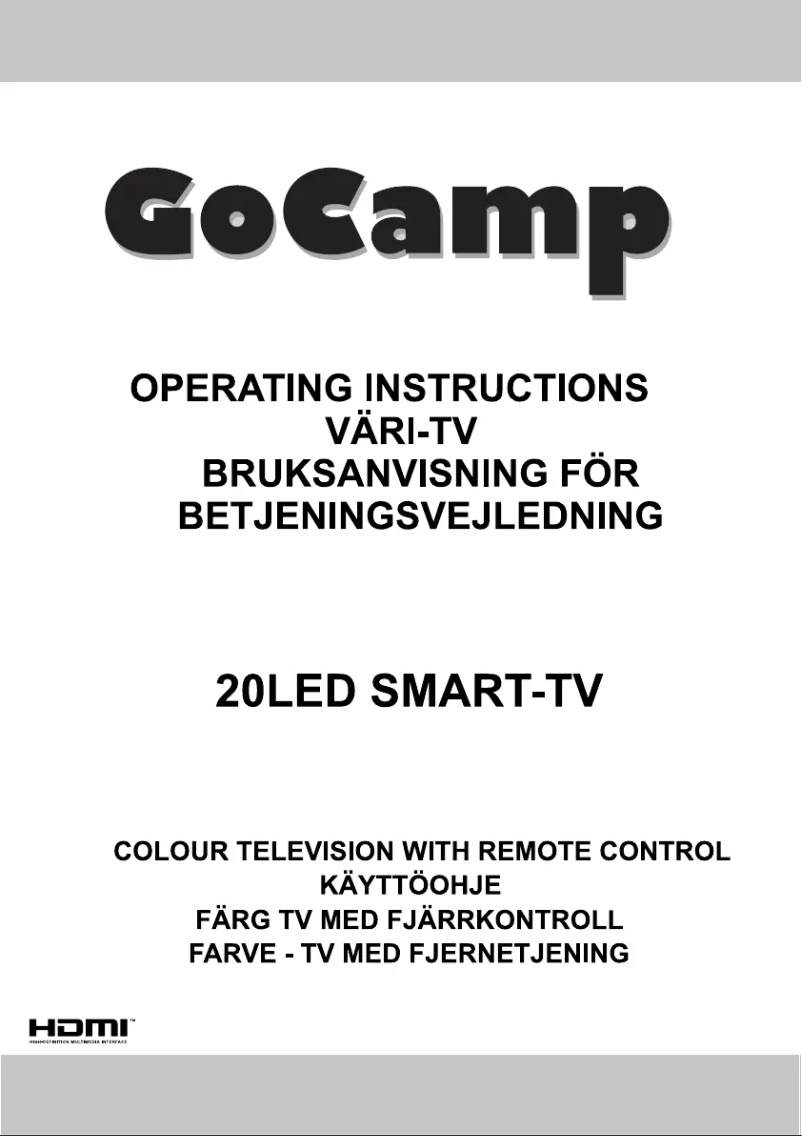 Página 1 del manual Manual de usuario GoCamp 20LED SMART-TV