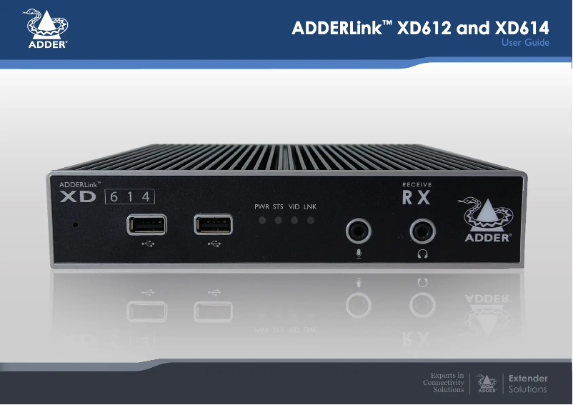Página nº 1 - Manual de usuario Adder ADDERLink XD612R