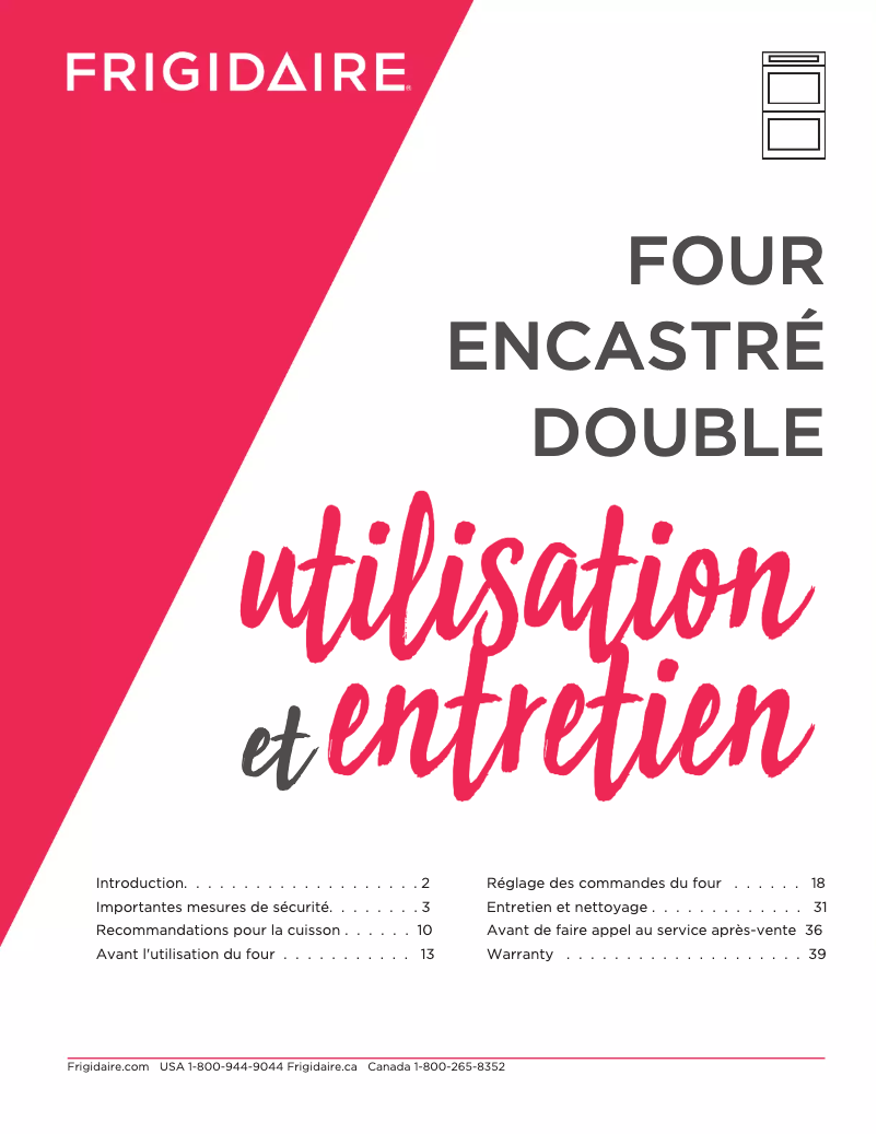 Imagen de la primera página del manual del dispositivo FCWD3027AS