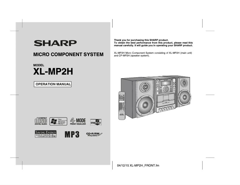 Imagen de la primera página del manual del dispositivo XLMP2H