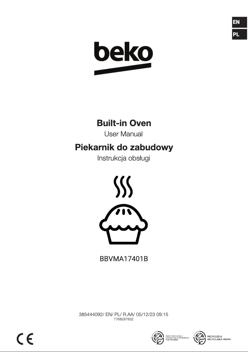 Imagen de la primera página del manual del dispositivo BBVMA17401B