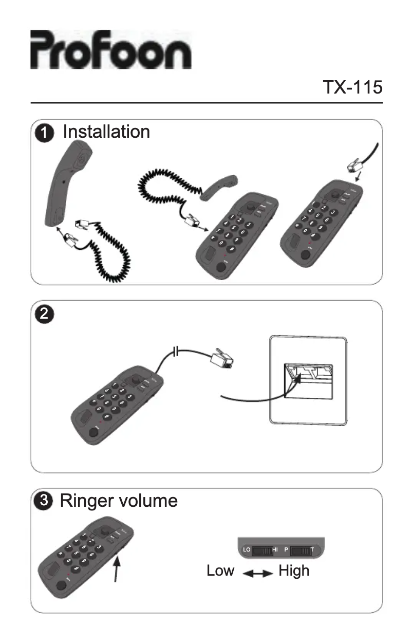 Página 1 del manual Manual de usuario Profoon TX-115