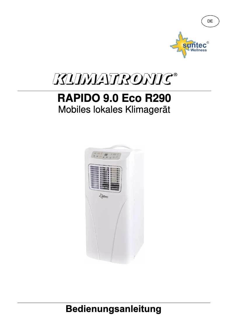 Página 1 del manual Manual de usuario Suntec Klimatronic RAPIDO 9.0 Eco R290