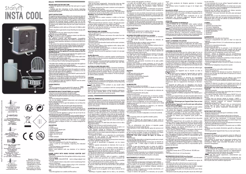 Página 1 del manual Manual de usuario Starlyf Insta Cool