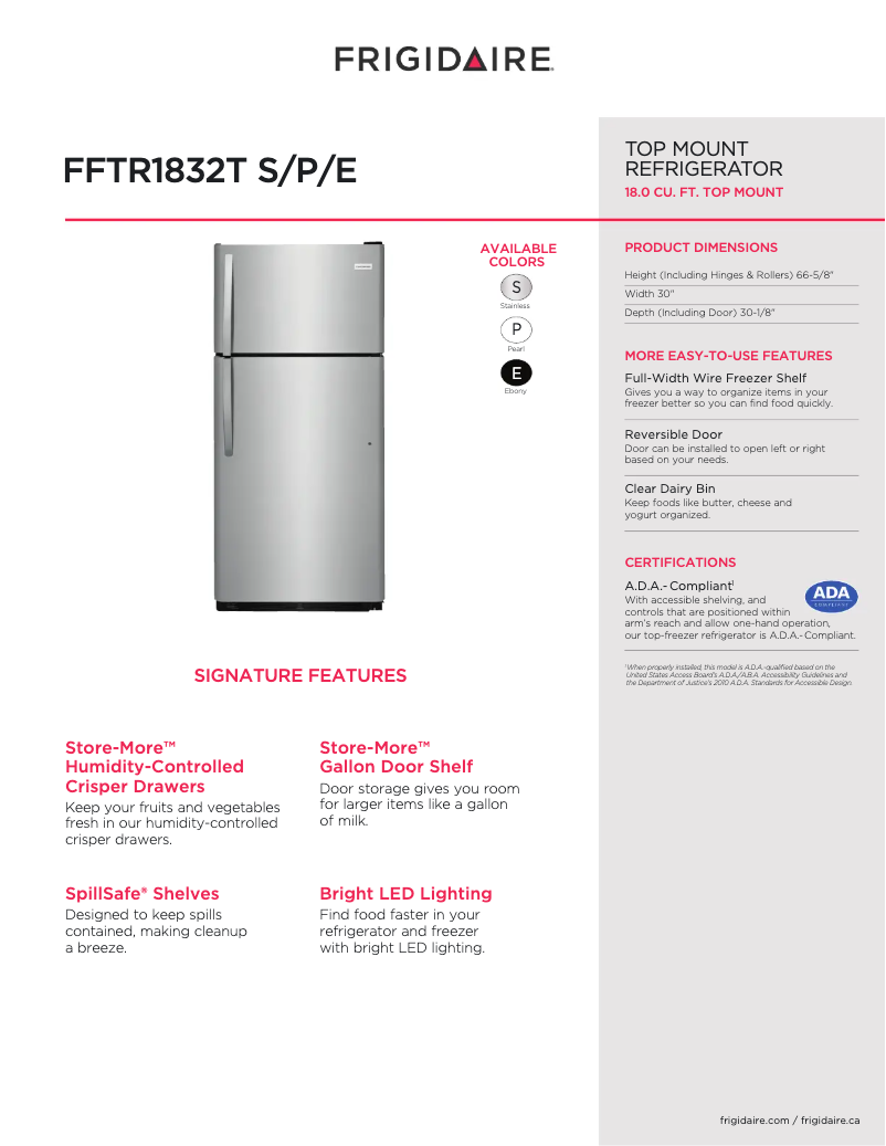 Imagen de la primera página del manual del dispositivo FFTR1832T