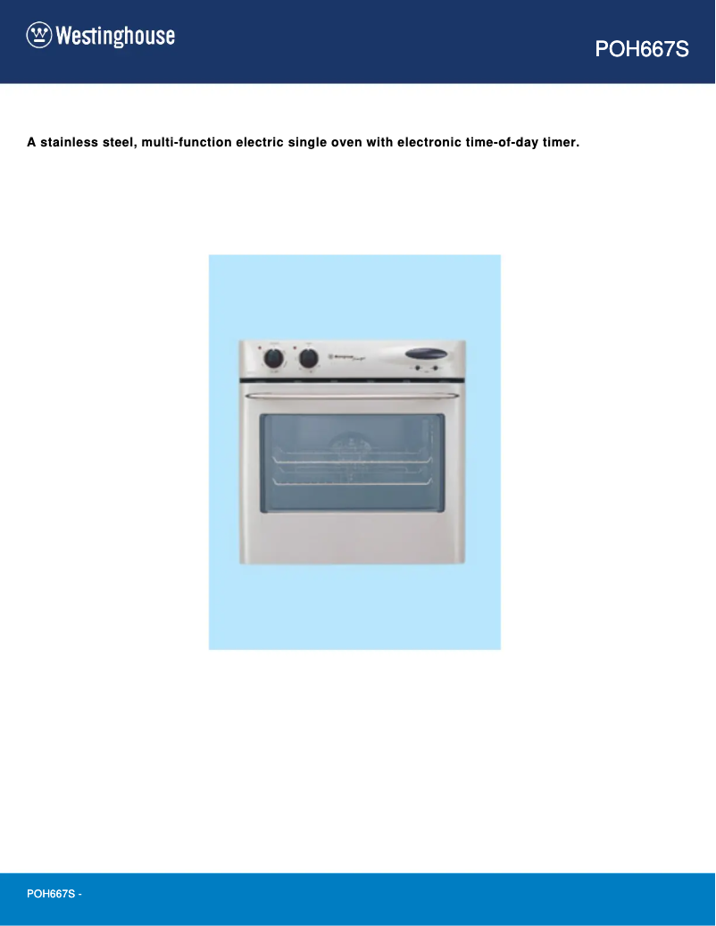 Página 1 del manual Manual de usuario Westinghouse POH667S