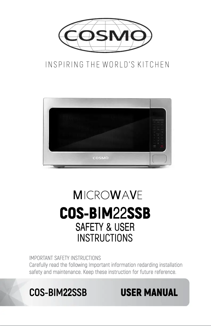 Imagen de la primera página del manual del dispositivo COS-BIM22SSB