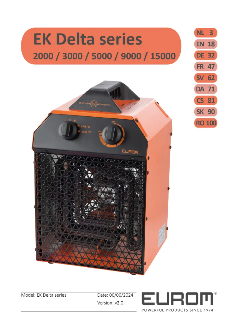 Página nº 1 - Manual de usuario Eurom EK Delta 9000