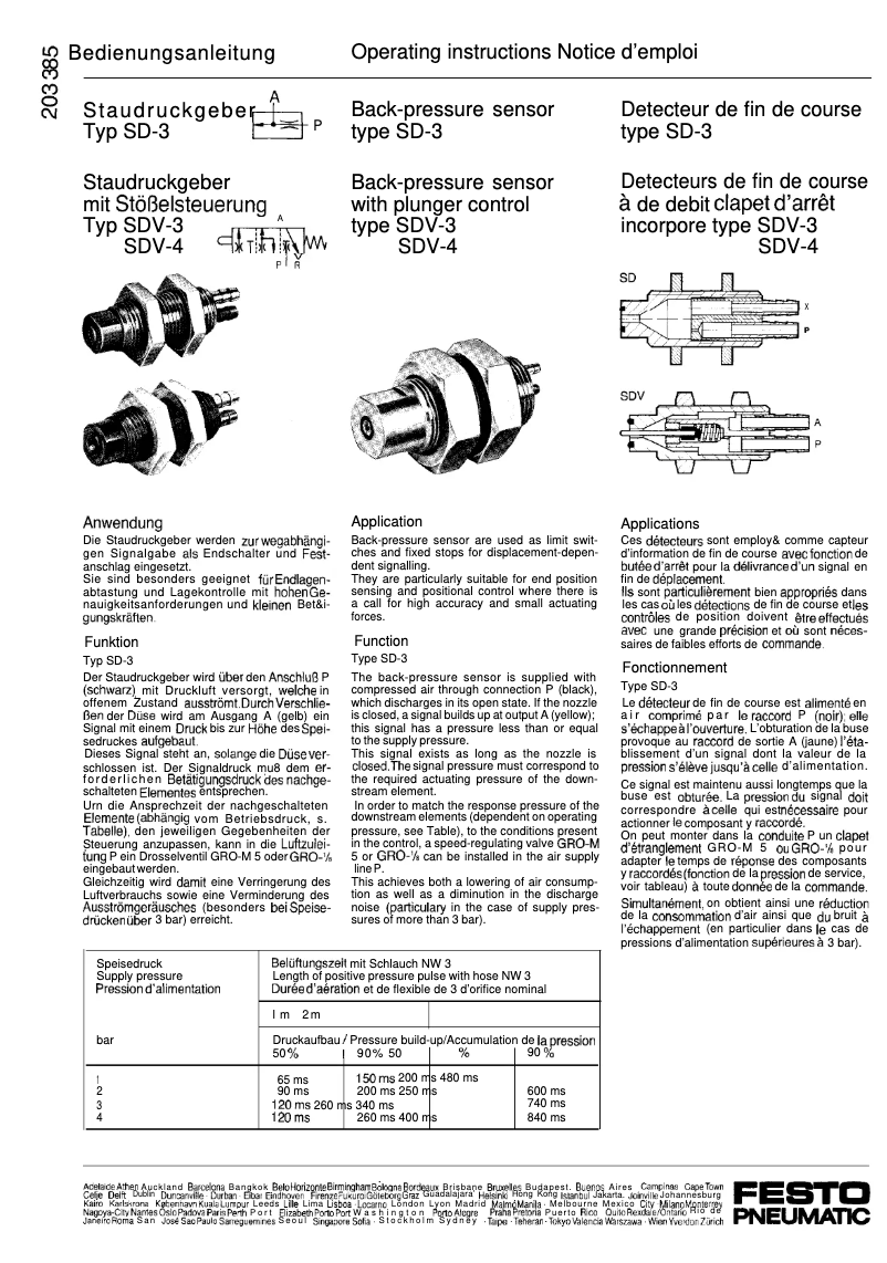 Imagen de la primera página del manual del dispositivo SD-3