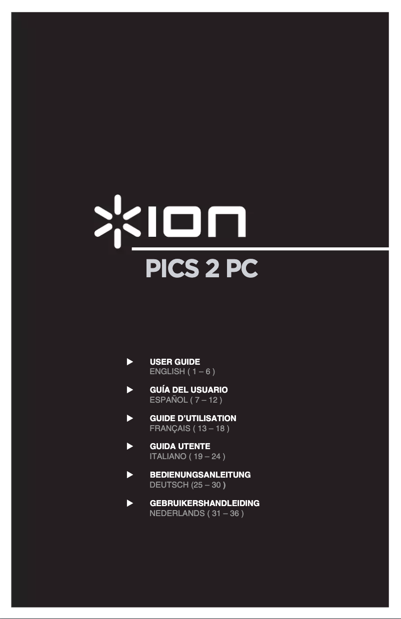 Imagen de la primera página del manual del dispositivo Pics 2 PC