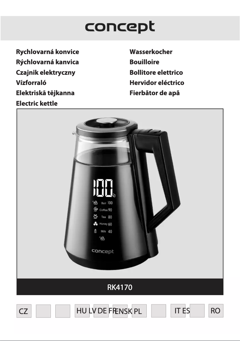 Imagen de la primera página del manual del dispositivo Thermosense RK4170