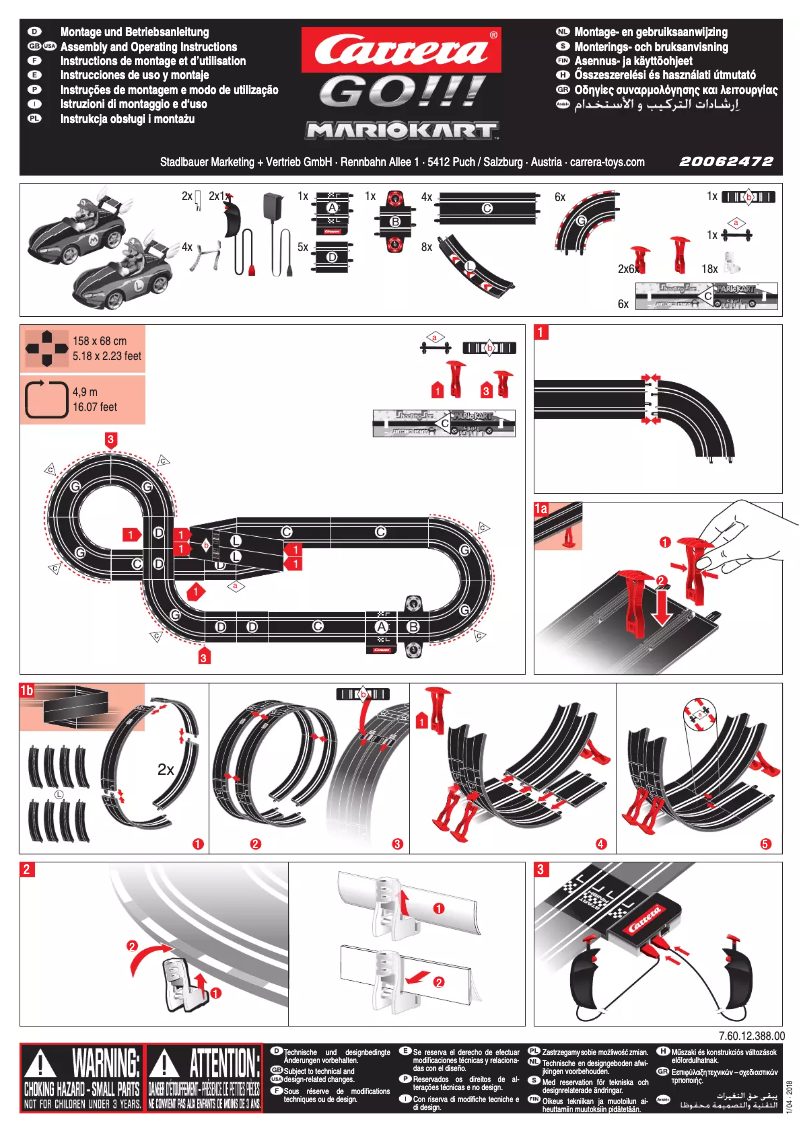 Imagen de la primera página del manual del dispositivo Go!!! Mario Kart 8