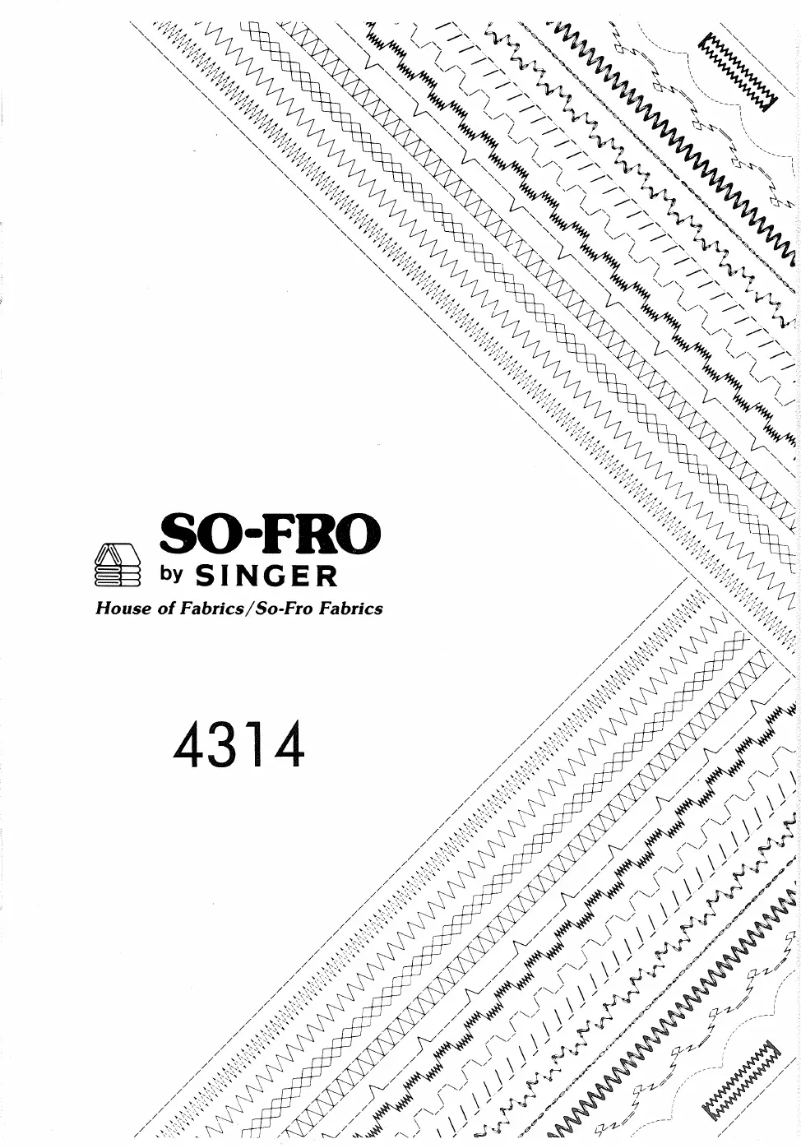 Página 1 del manual Manual de usuario Singer SO-FRO 4314