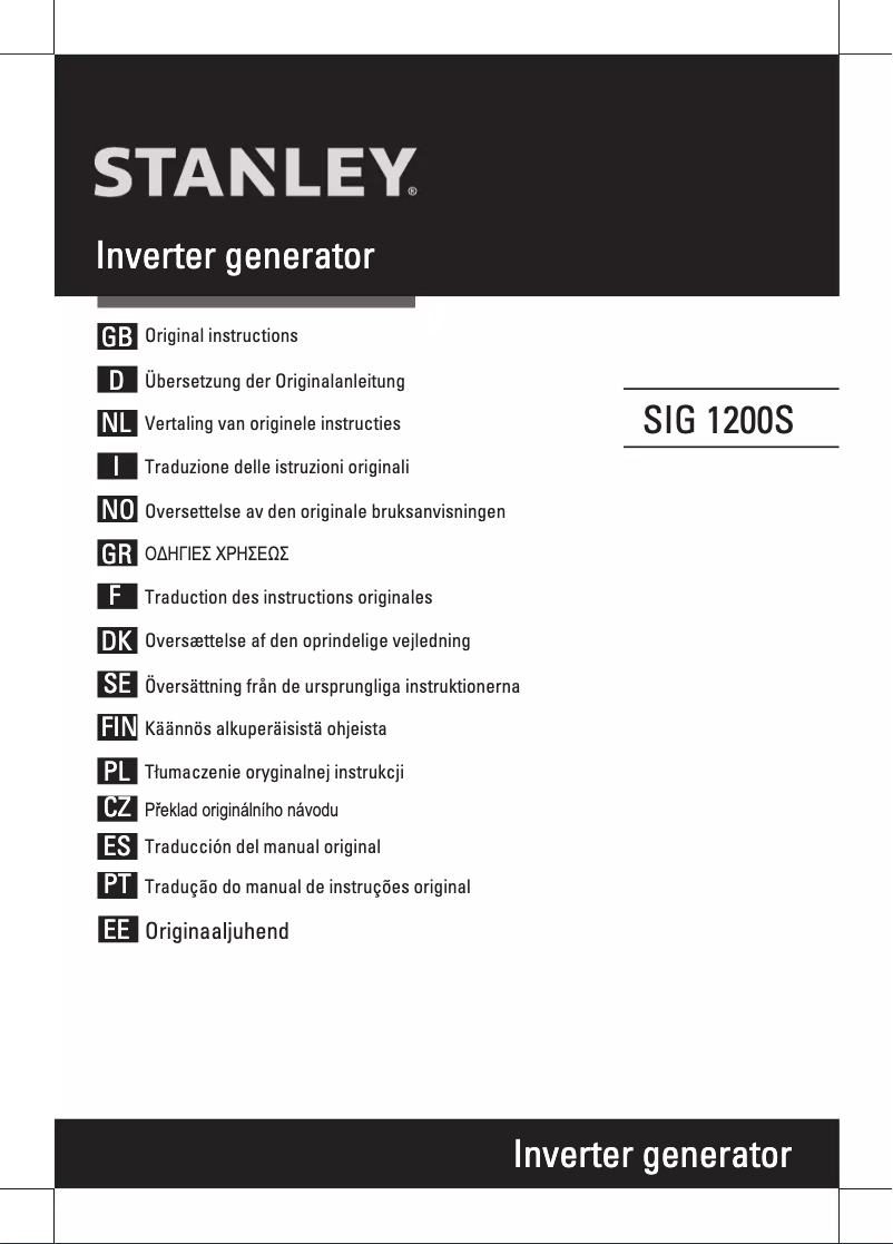 Imagen de la primera página del manual del dispositivo SIG 1200S