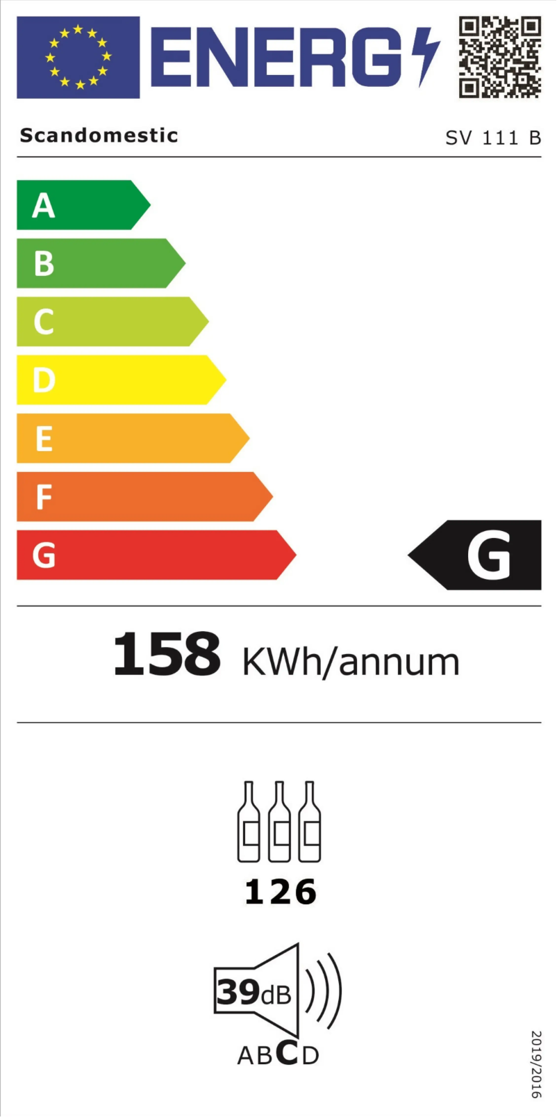 Página 1 del manual Etiqueta energética Scandomestic SV 111 B