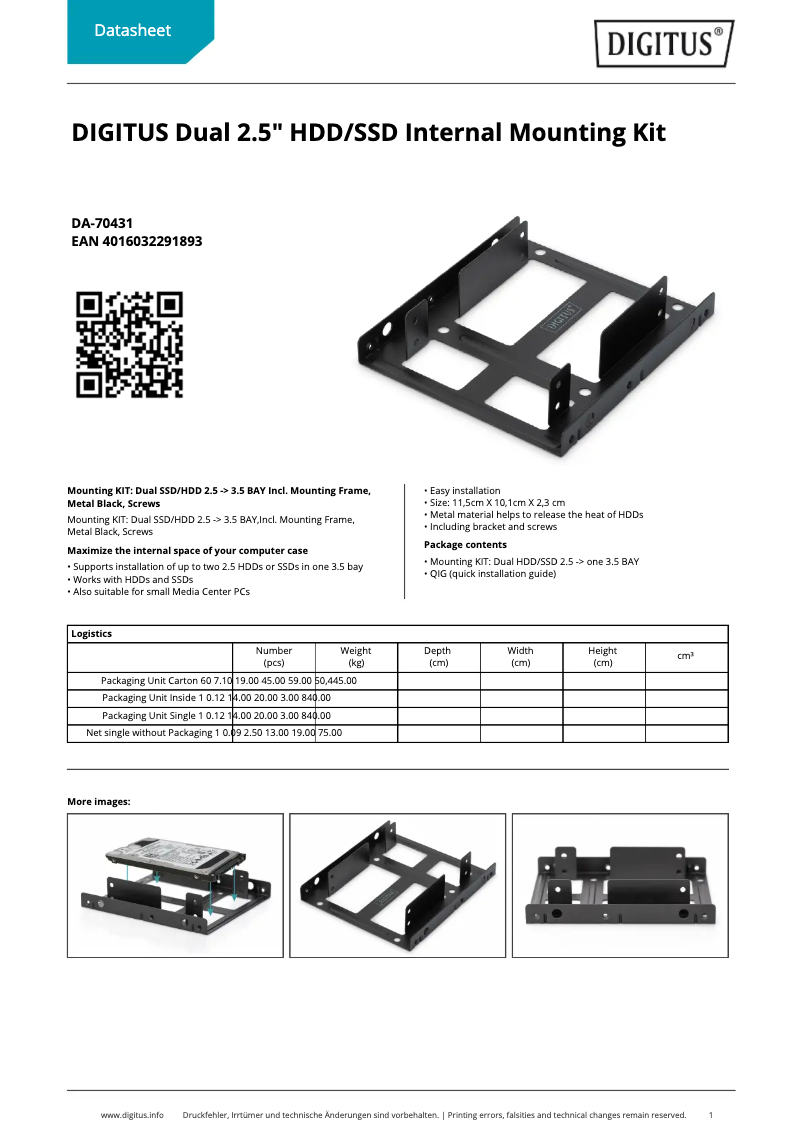 Página nº 1 - Ficha técnica Digitus DA-70431