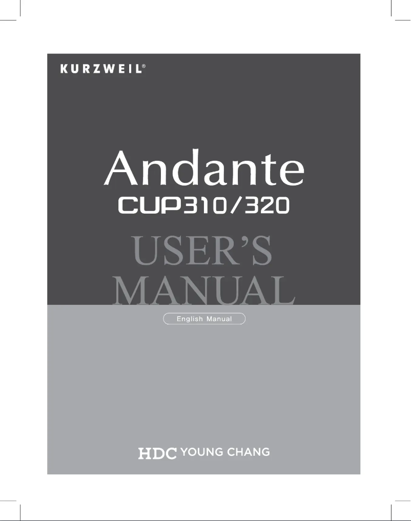 Página nº 1 - Manual de usuario Kurzweil CUP310