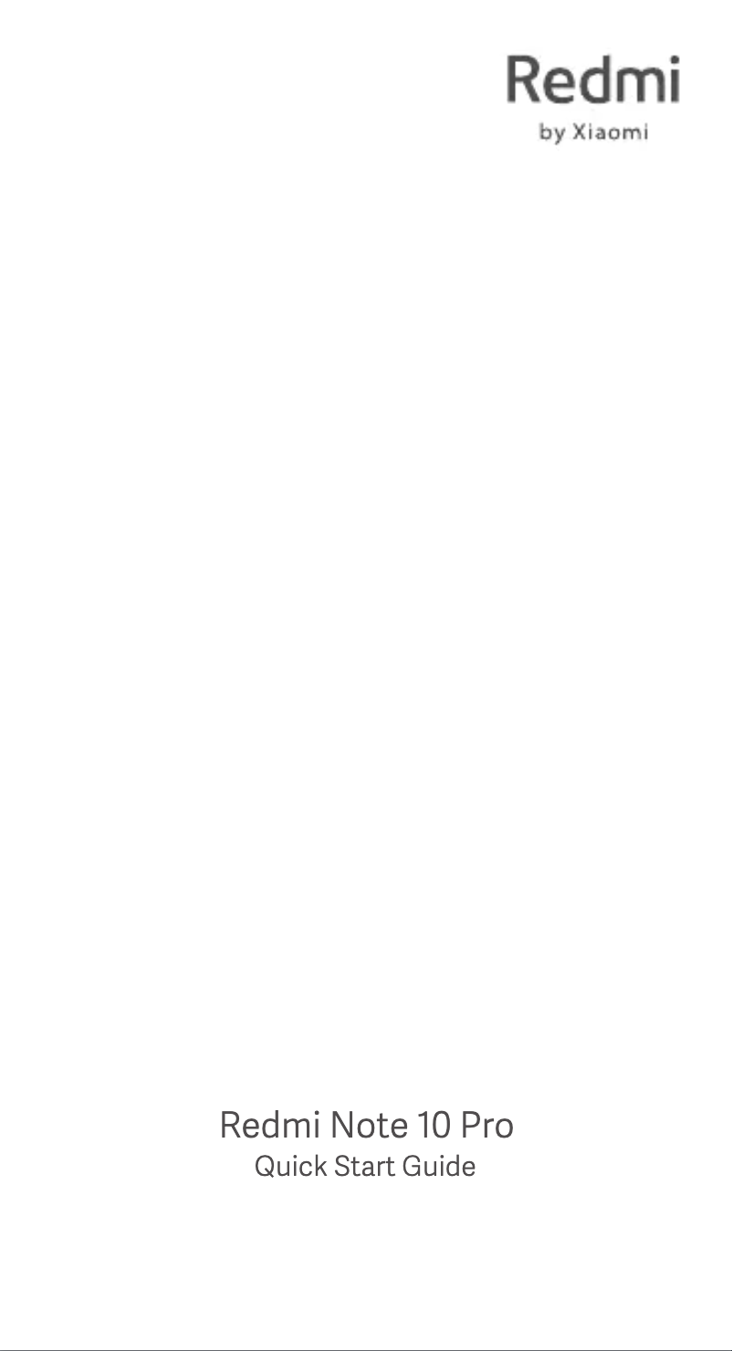Página 1 del manual Guía de inicio rápido Xiaomi Redmi Note 10 Pro