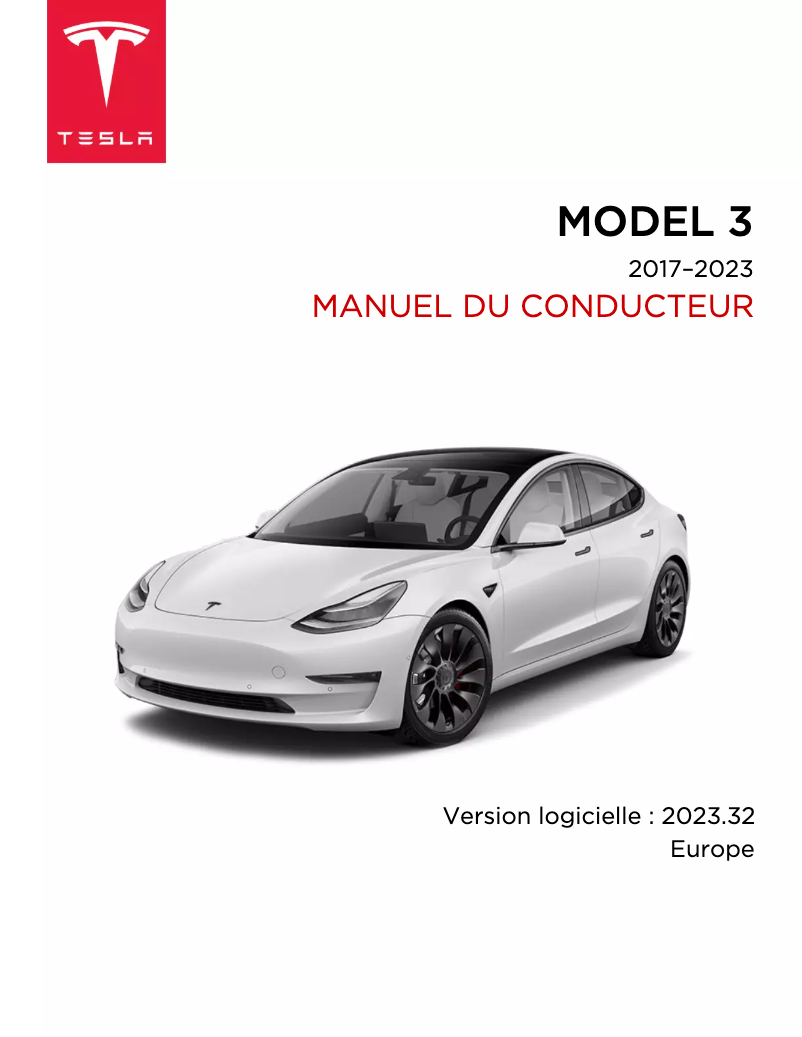Imagen de la primera página del manual del dispositivo Model 3 (2017)