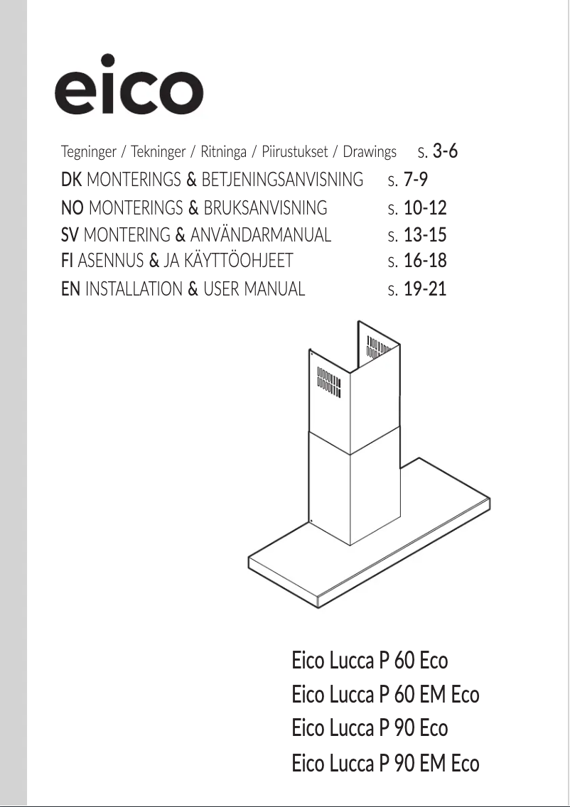 Imagen de la primera página del manual del dispositivo Lucca P 90 EM ECO