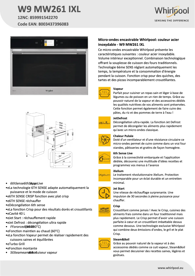 Imagen de la primera página del manual del dispositivo W9 MW261 IXL
