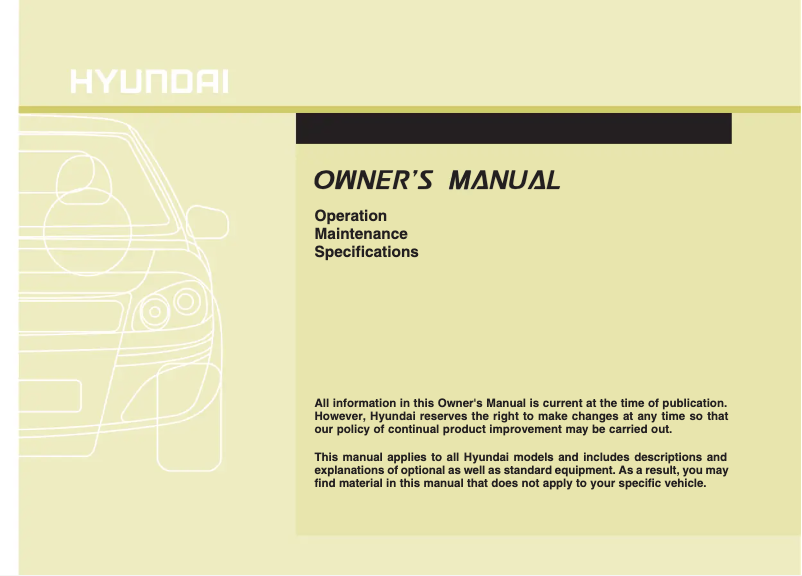 Página 1 del manual Manual de usuario Hyundai Sonata (2011)