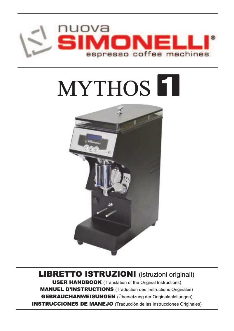 Imagen de la primera página del manual del dispositivo Mythos 1