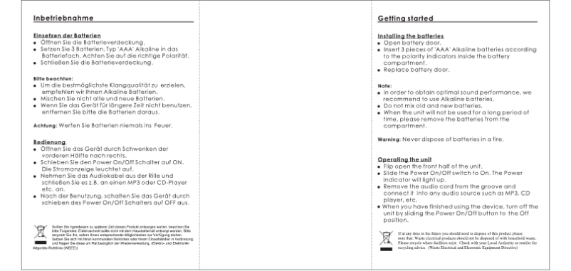 Página nº 1 - Manual de usuario Lenco FSP-011