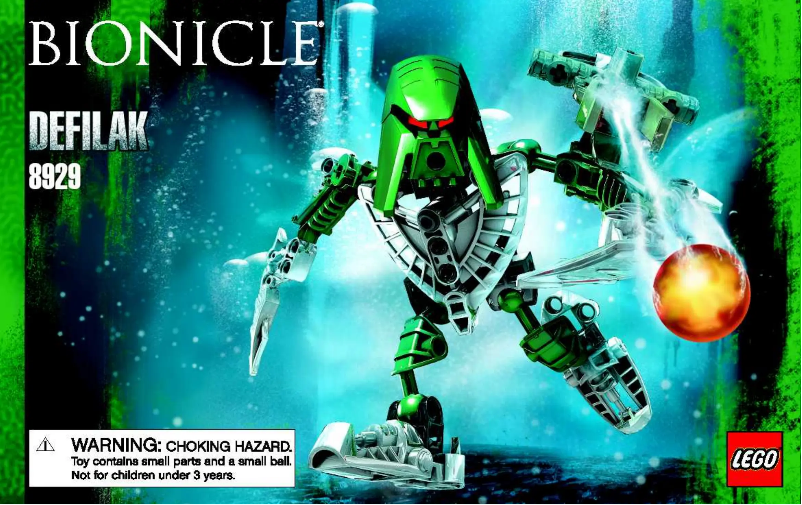Imagen de la primera página del manual del dispositivo Bionicle 8929