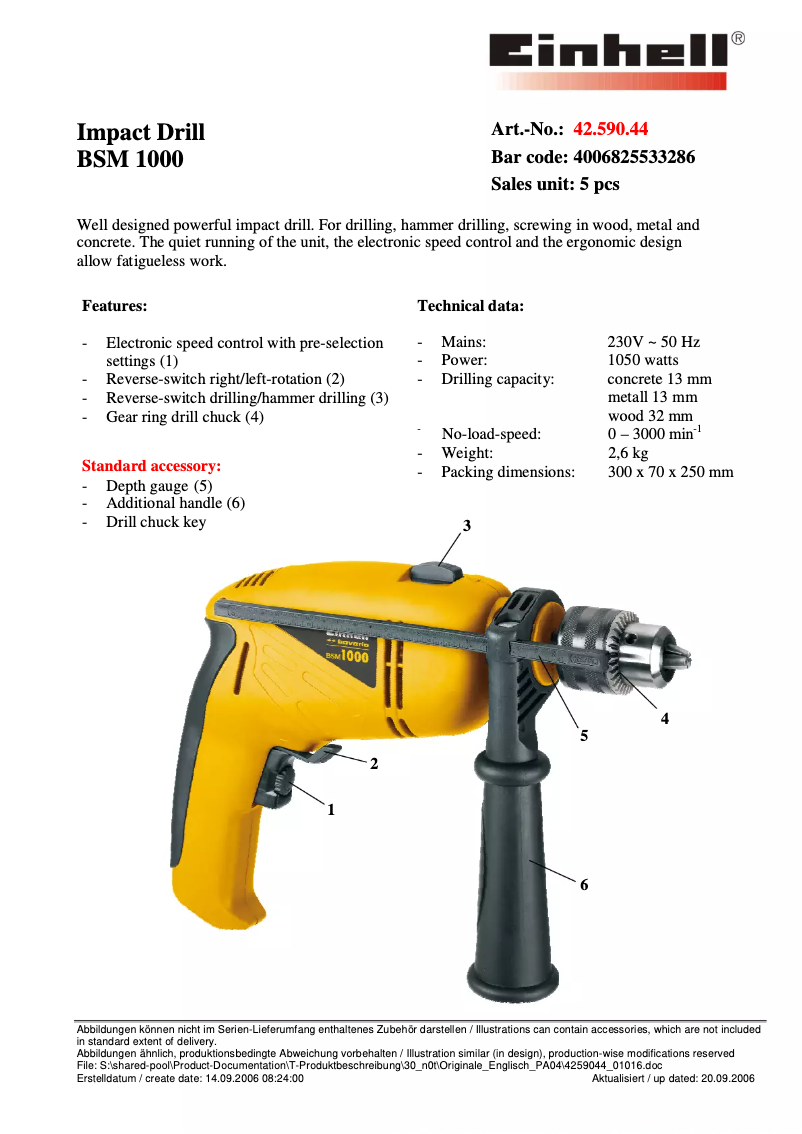 Imagen de la primera página del manual del dispositivo Bavaria BSM 1000