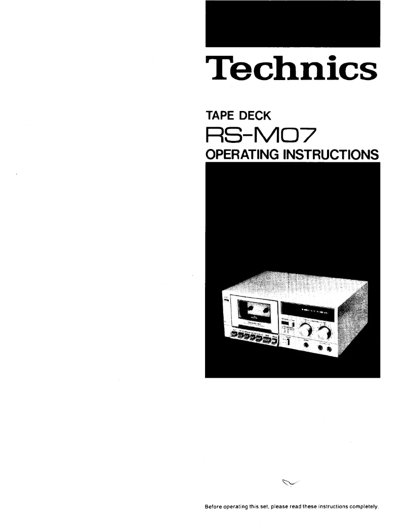 Imagen de la primera página del manual del dispositivo RS-M07