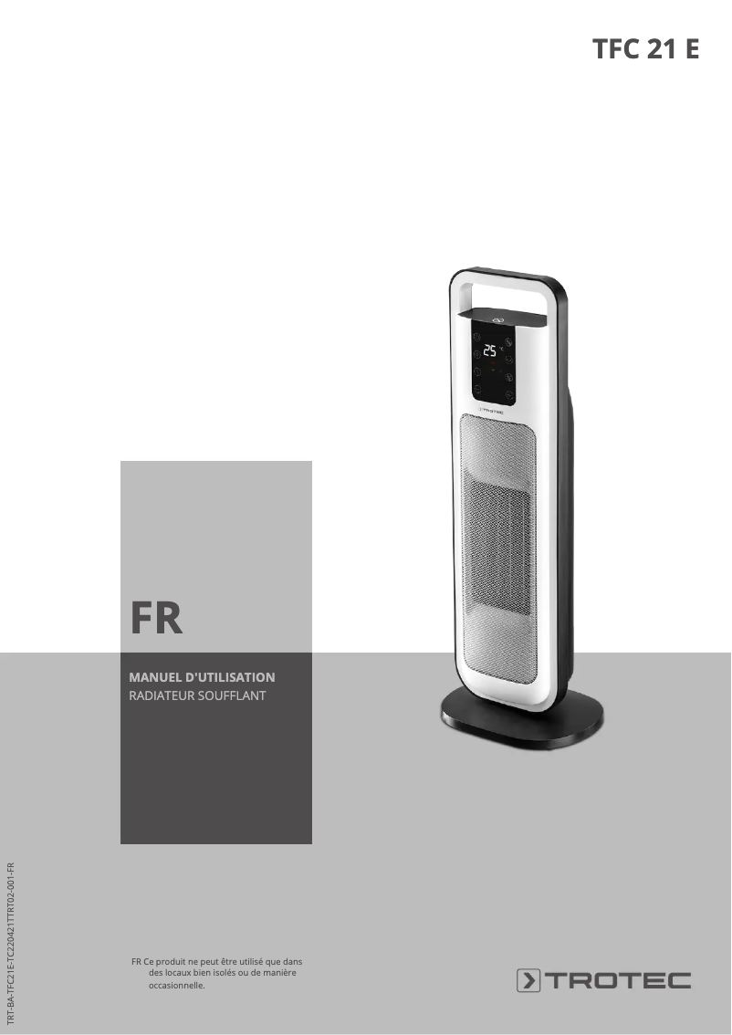 Imagen de la primera página del manual del dispositivo TFC 21 E