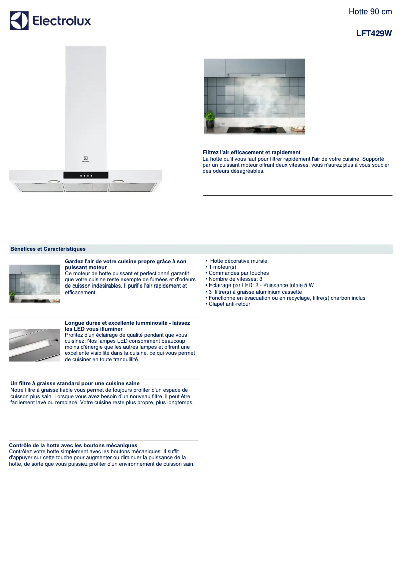 Imagen de la primera página del manual del dispositivo LFT429W