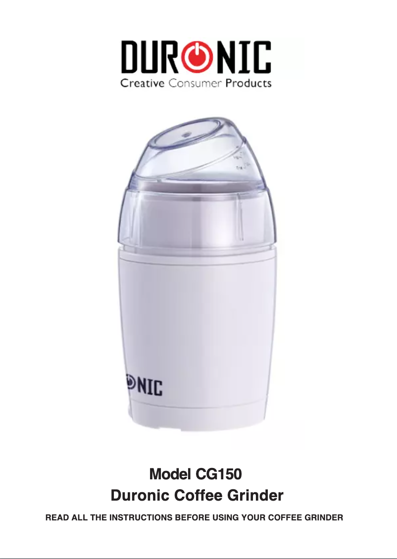 Imagen de la primera página del manual del dispositivo CG150