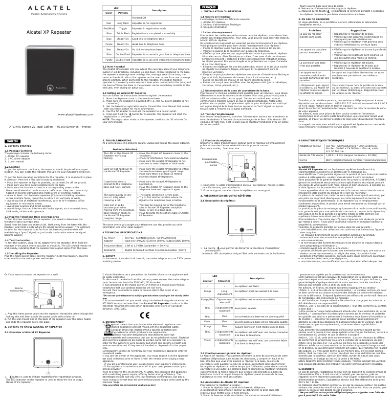 Página nº 1 - Manual de usuario Alcatel XP Repeater