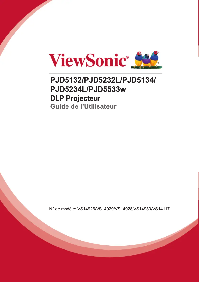 Página 1 del manual Manual de usuario Viewsonic PJD5134