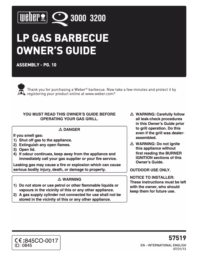 Página 1 del manual Manual de usuario Weber Q3000