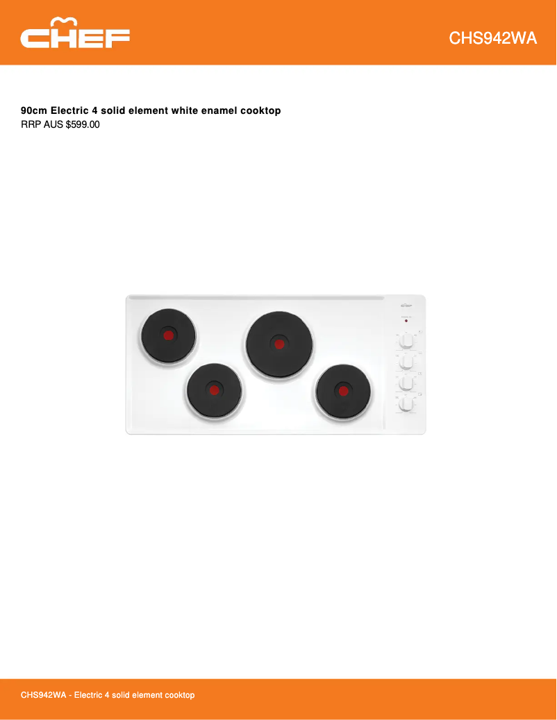 Imagen de la primera página del manual del dispositivo CHS942WA